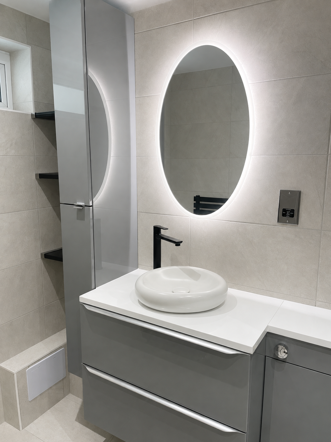 Bathroom renovation with walk-in shower in Acton